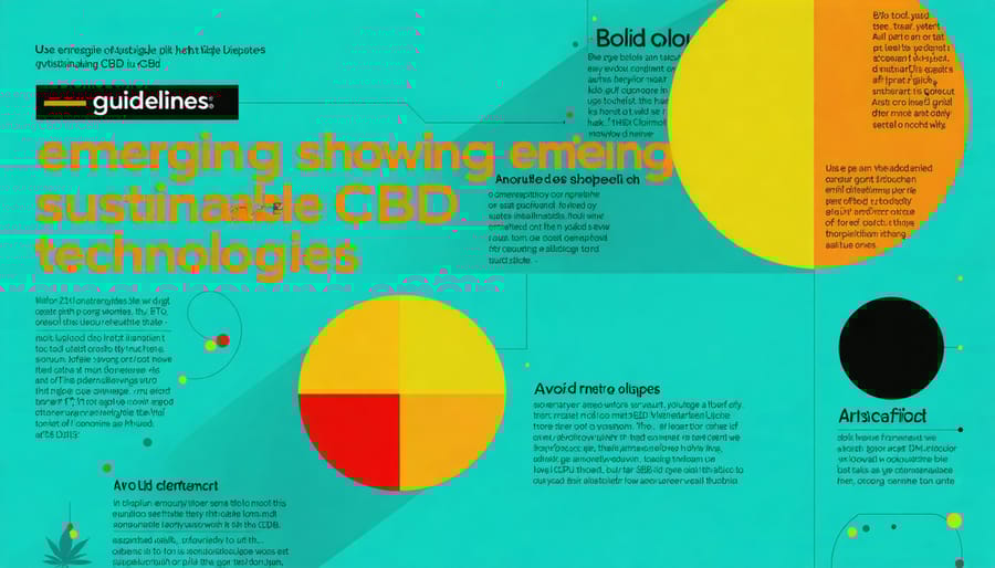 Visual diagram of innovative sustainable practices in CBD production
